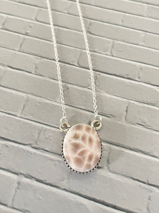 Pink Natrolite Necklace