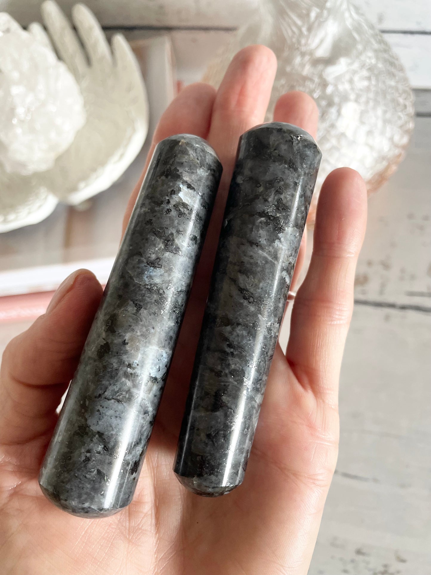 Intuitively Chosen ~ Larvakite Healing/Massage Wand