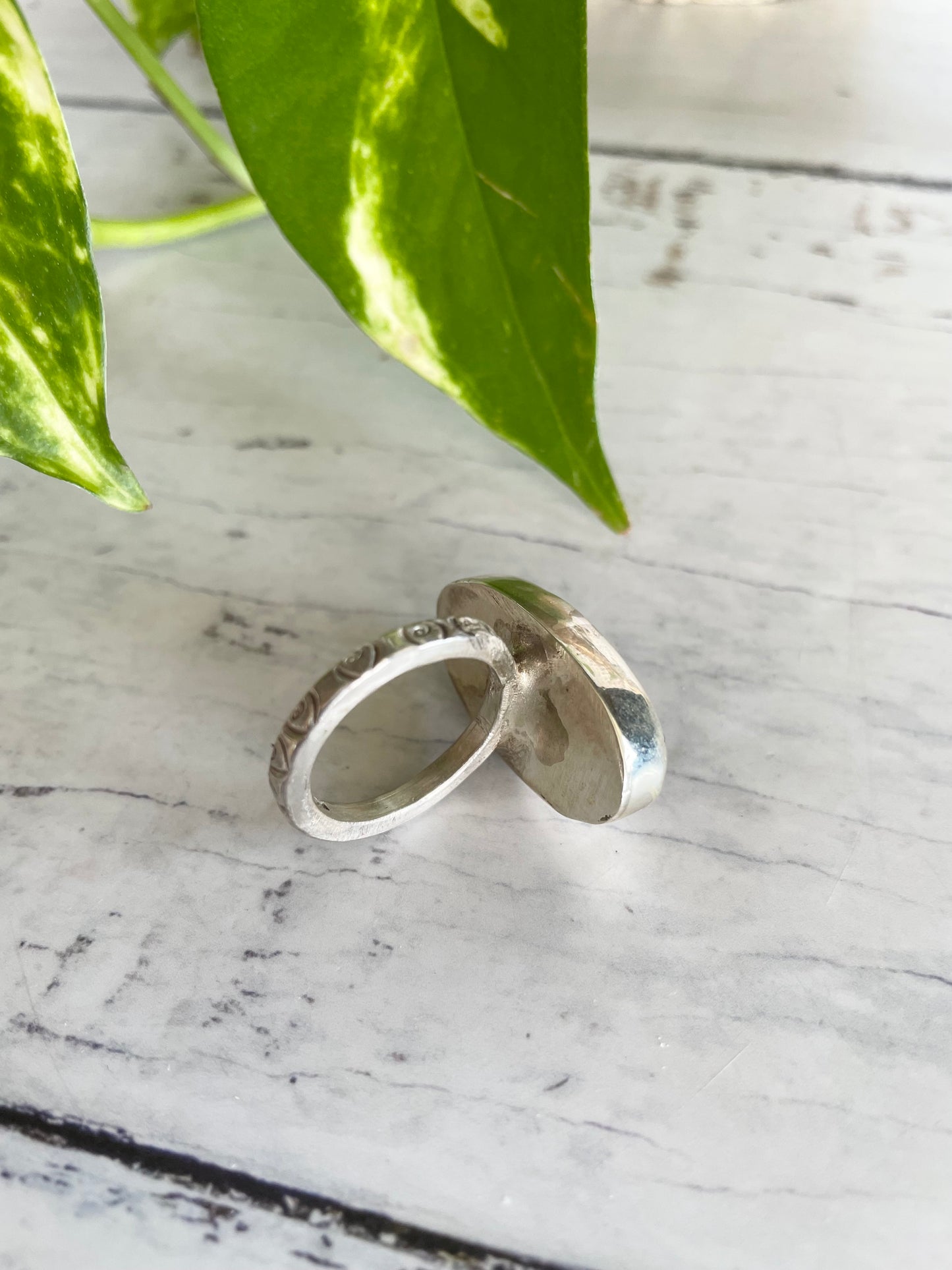 SweetGrass Studio ~ Faceted Ocean Jasper Ring