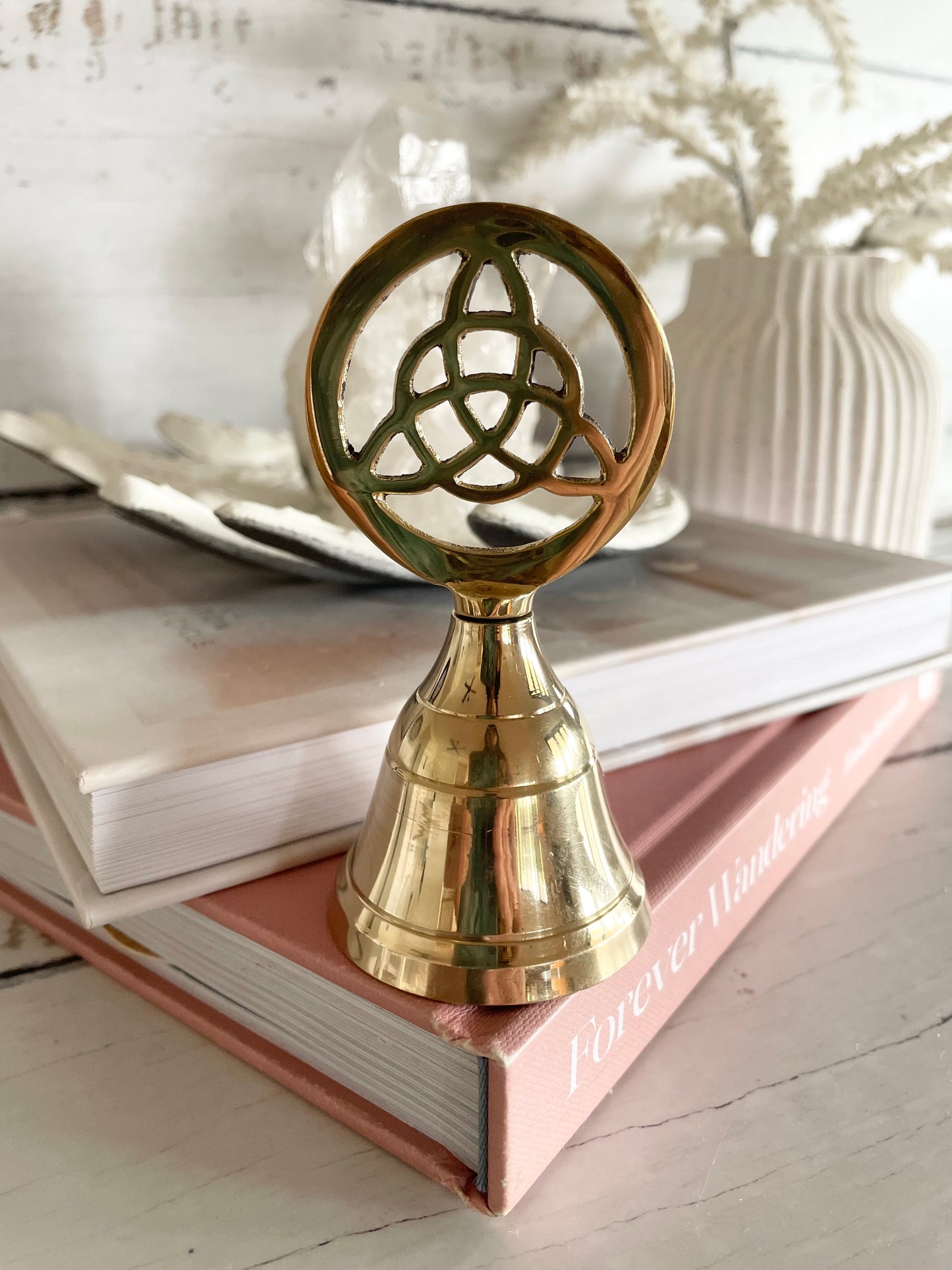 Brass Altar Bell - Triquetra