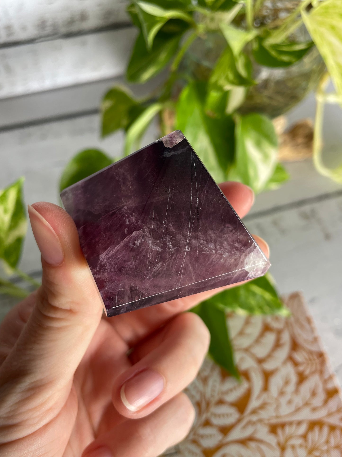 Purple Fluorite Pyramid