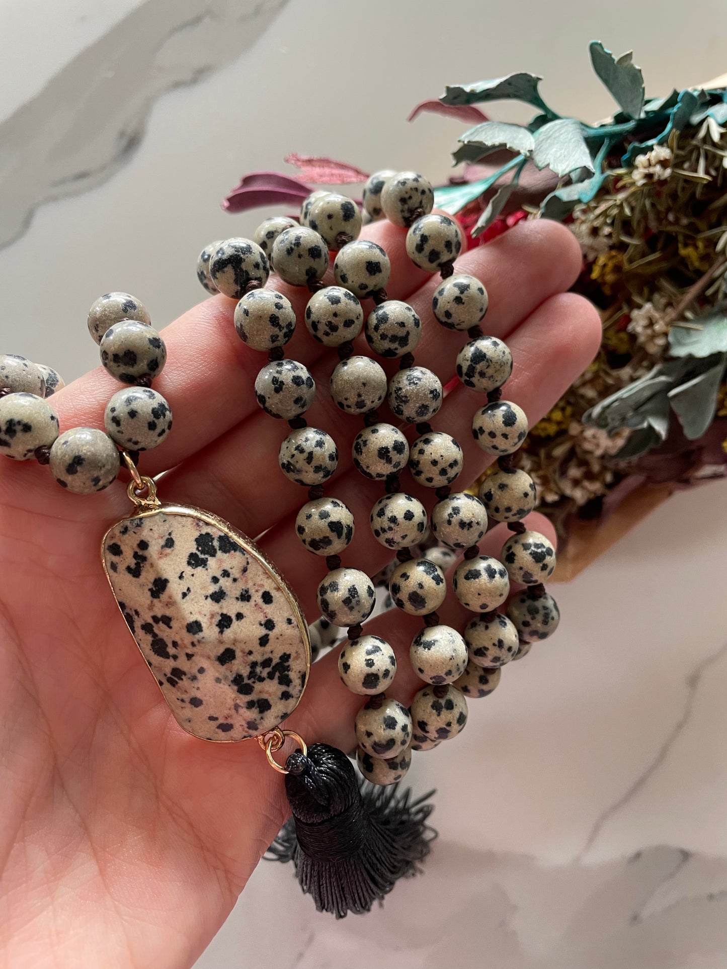 Dalmatian Jasper ~ Mala/Prayer Beads