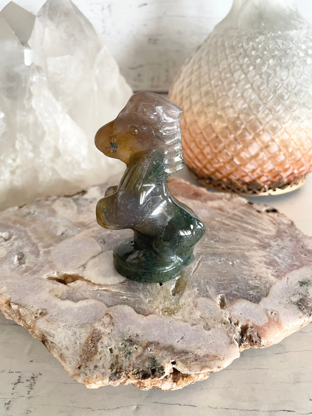 Moss Agate Horse