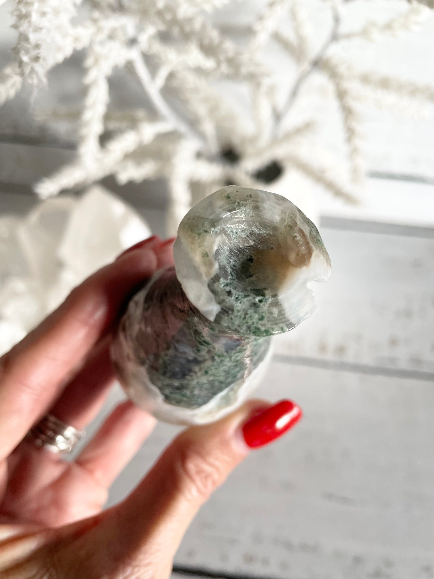 Moss Agate Urn
