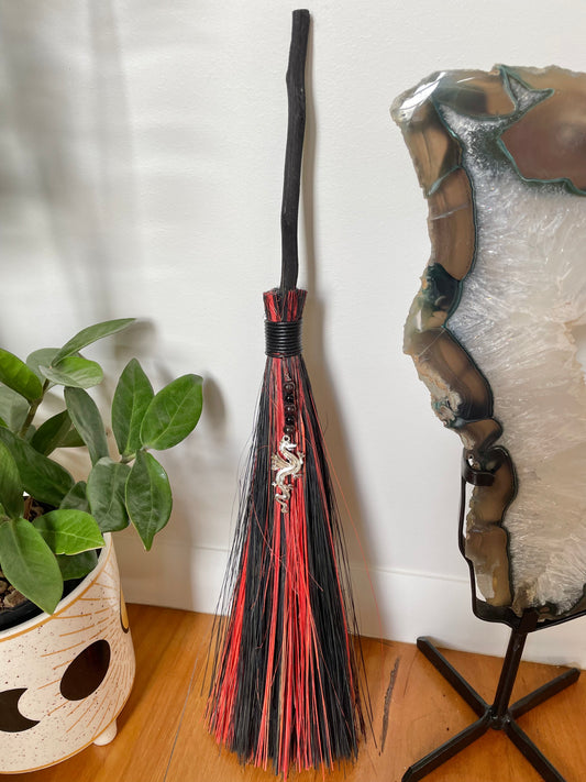 Witches Broom/Besom ~ Garnet Dragon