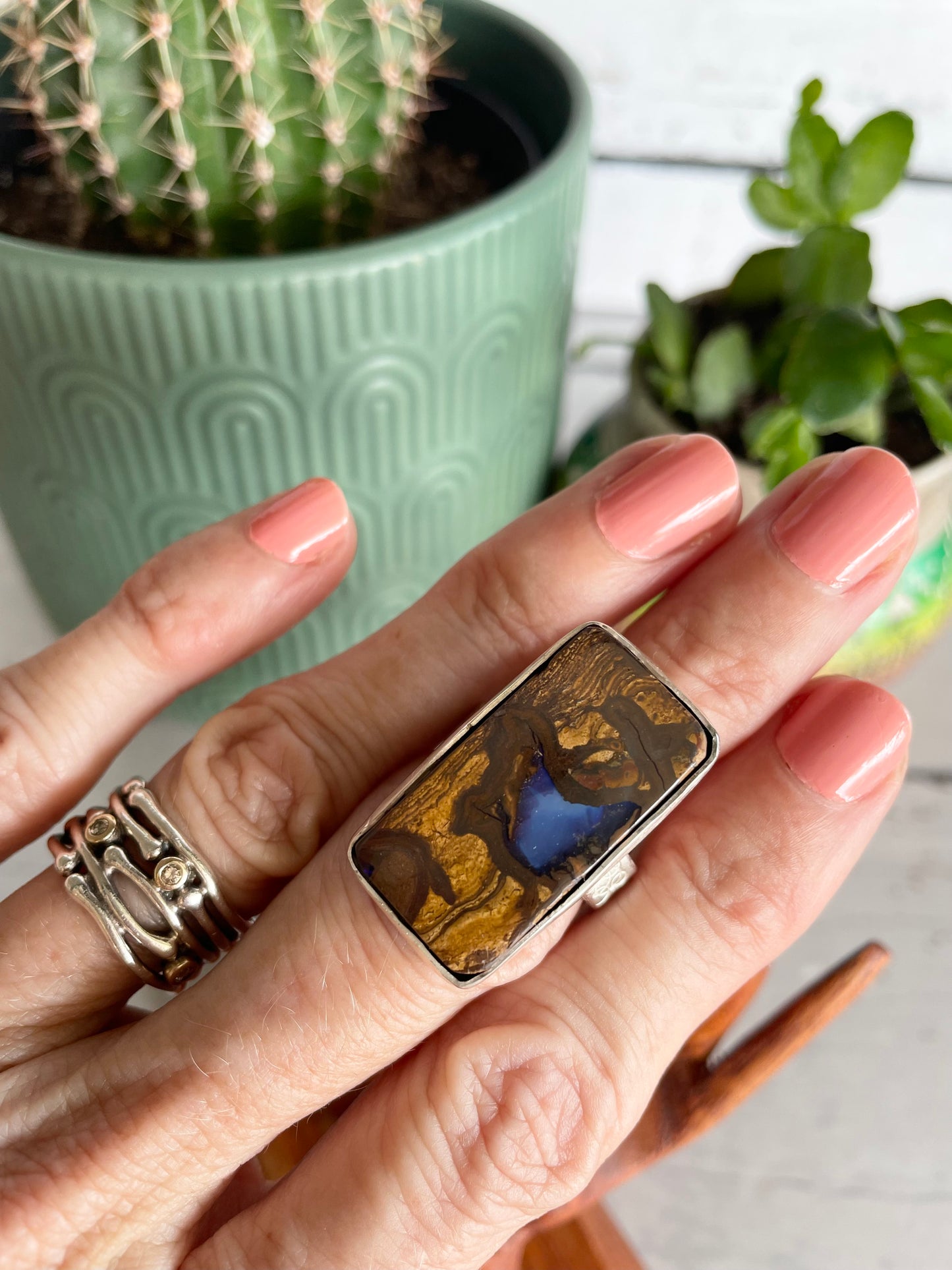 Sweetgrass Studio ~ Australian Boulder Opal Ring