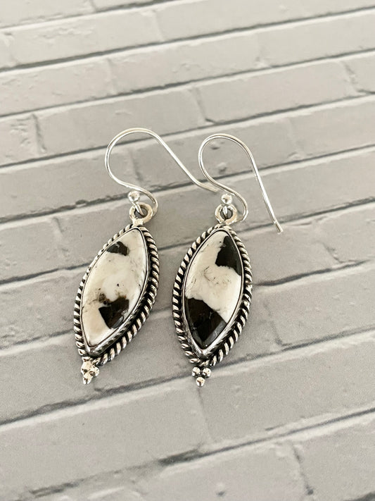 White Buffalo Turquoise Dangles