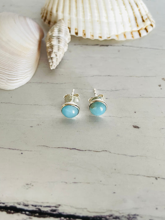 Aquamarine Studs