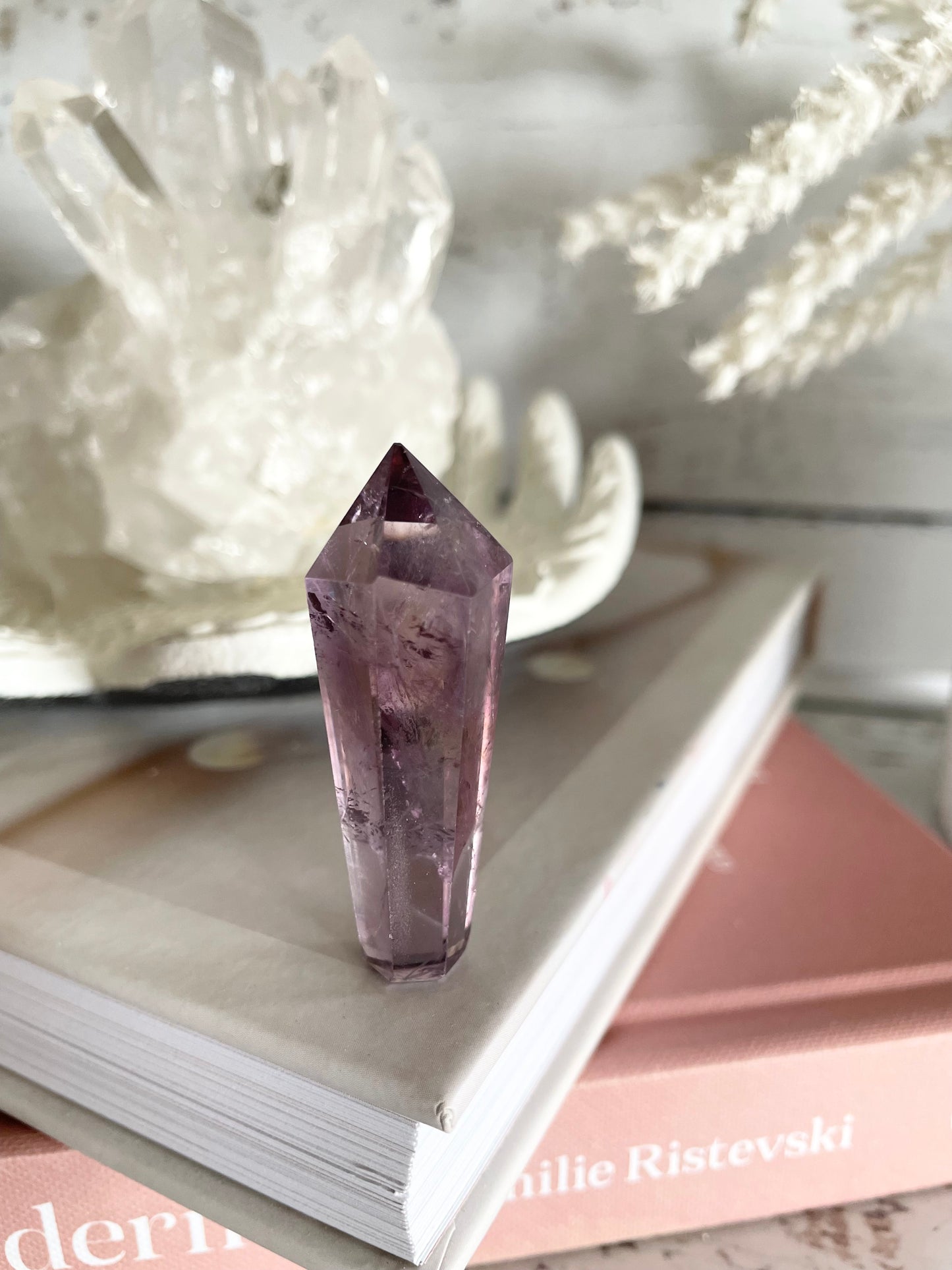 Chevron Dream Amethyst Torch/Point
