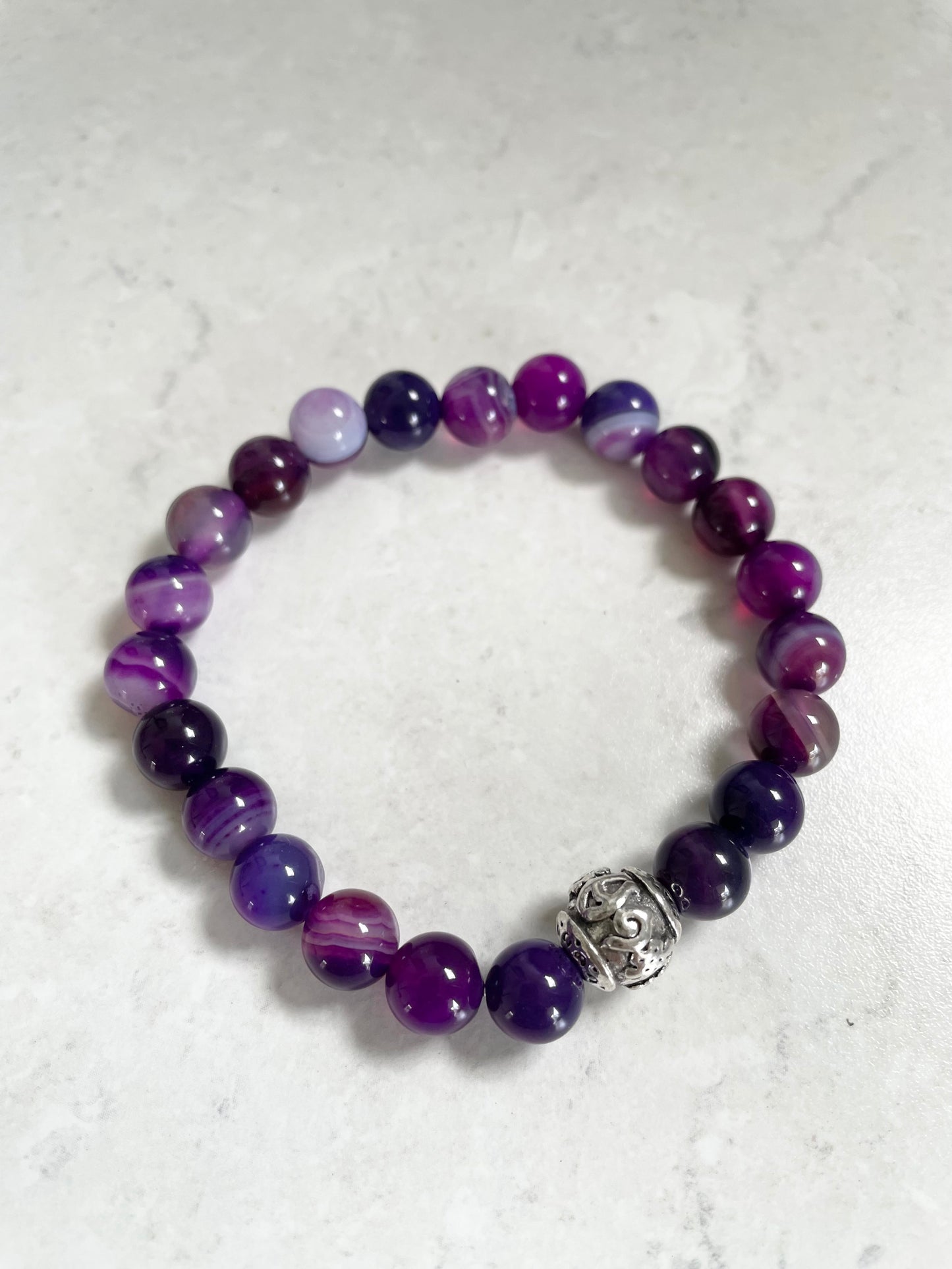 Purple Agate Healing Bracelet