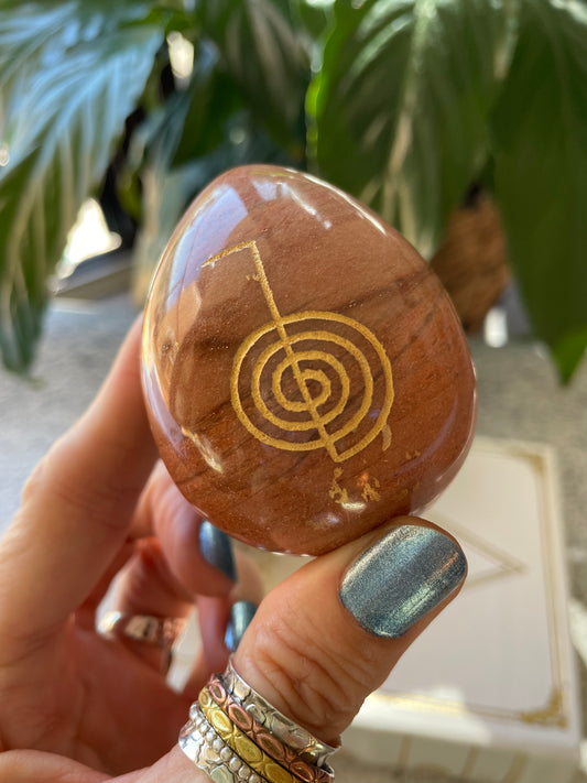 Desert Jasper Reiki Egg with holder
