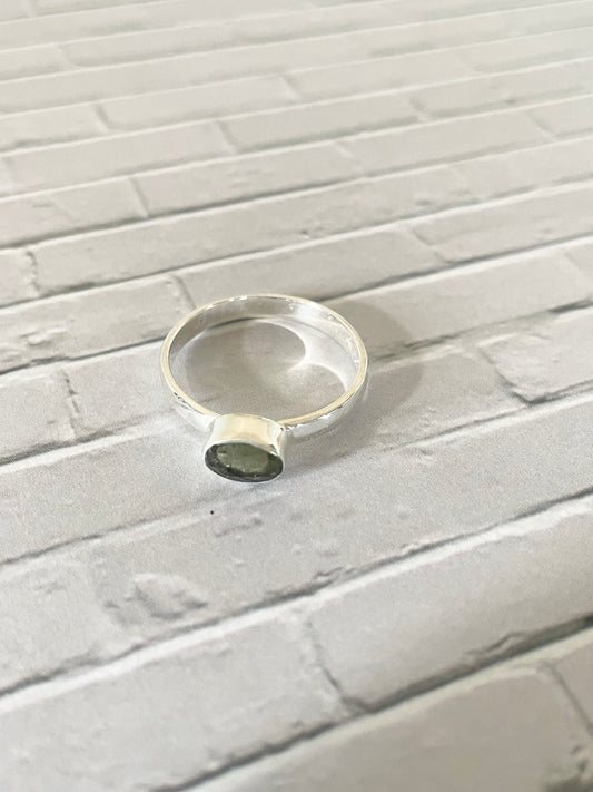 Moldavite Ring ~ size 8