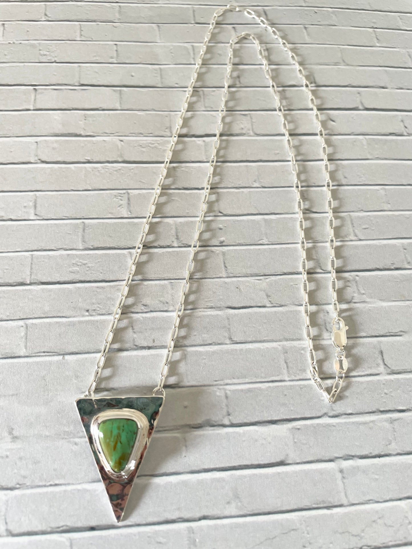 Arizona Green Turquoise Silver Necklace