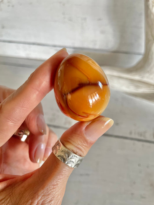 Carnelian Egg with holder