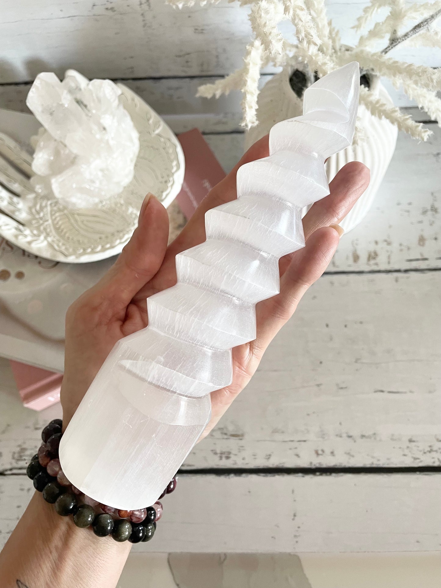 Selenite Spiral Large