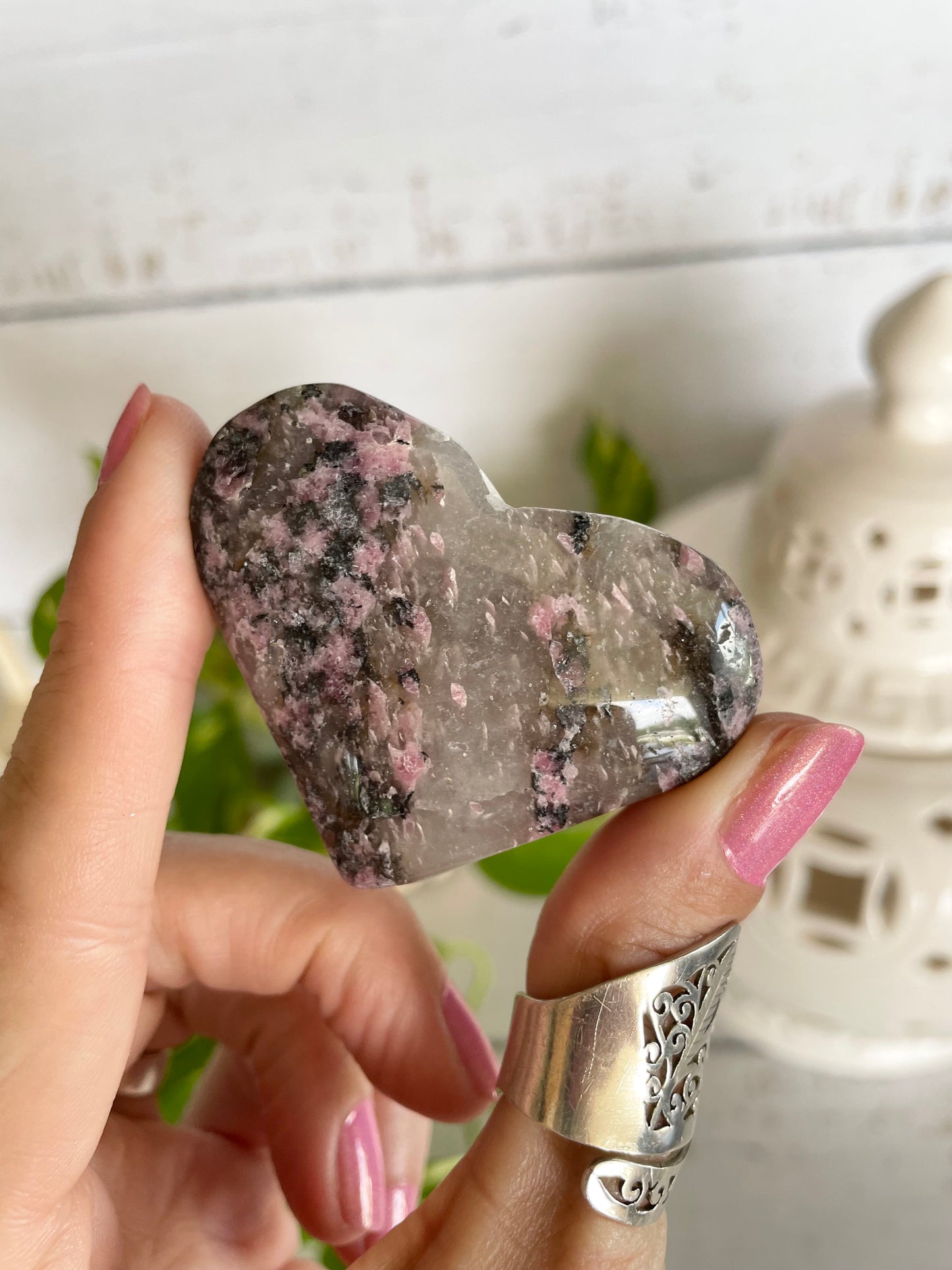 Rhodonite Heart