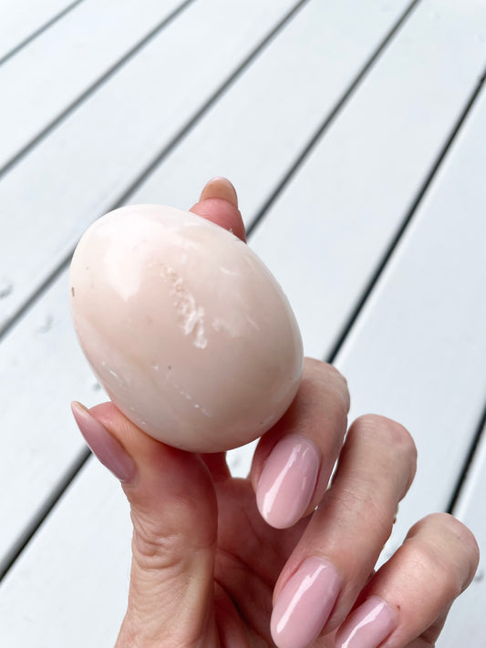 Pink Opal Egg with holder