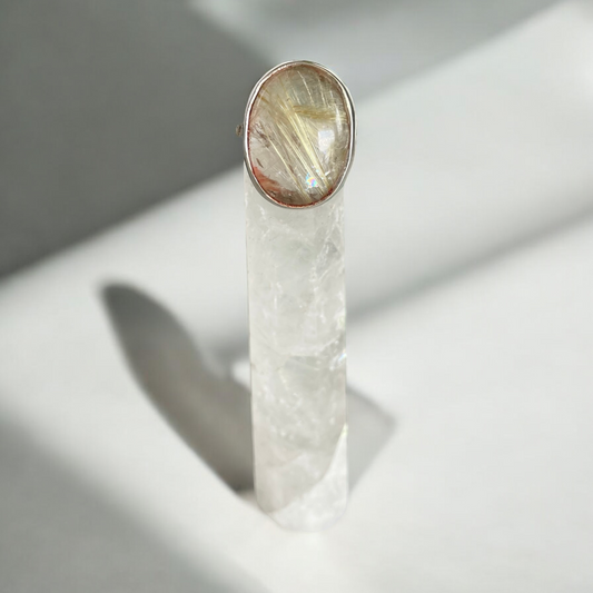 Sweetgrass Studio Ring ~ Golden Rutile Quartz