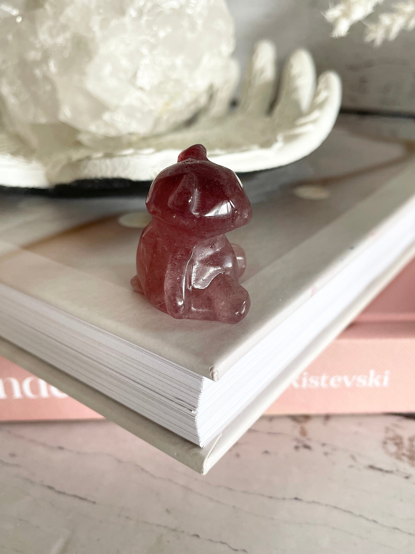 Teddy Bear ~ Strawberry Quartz