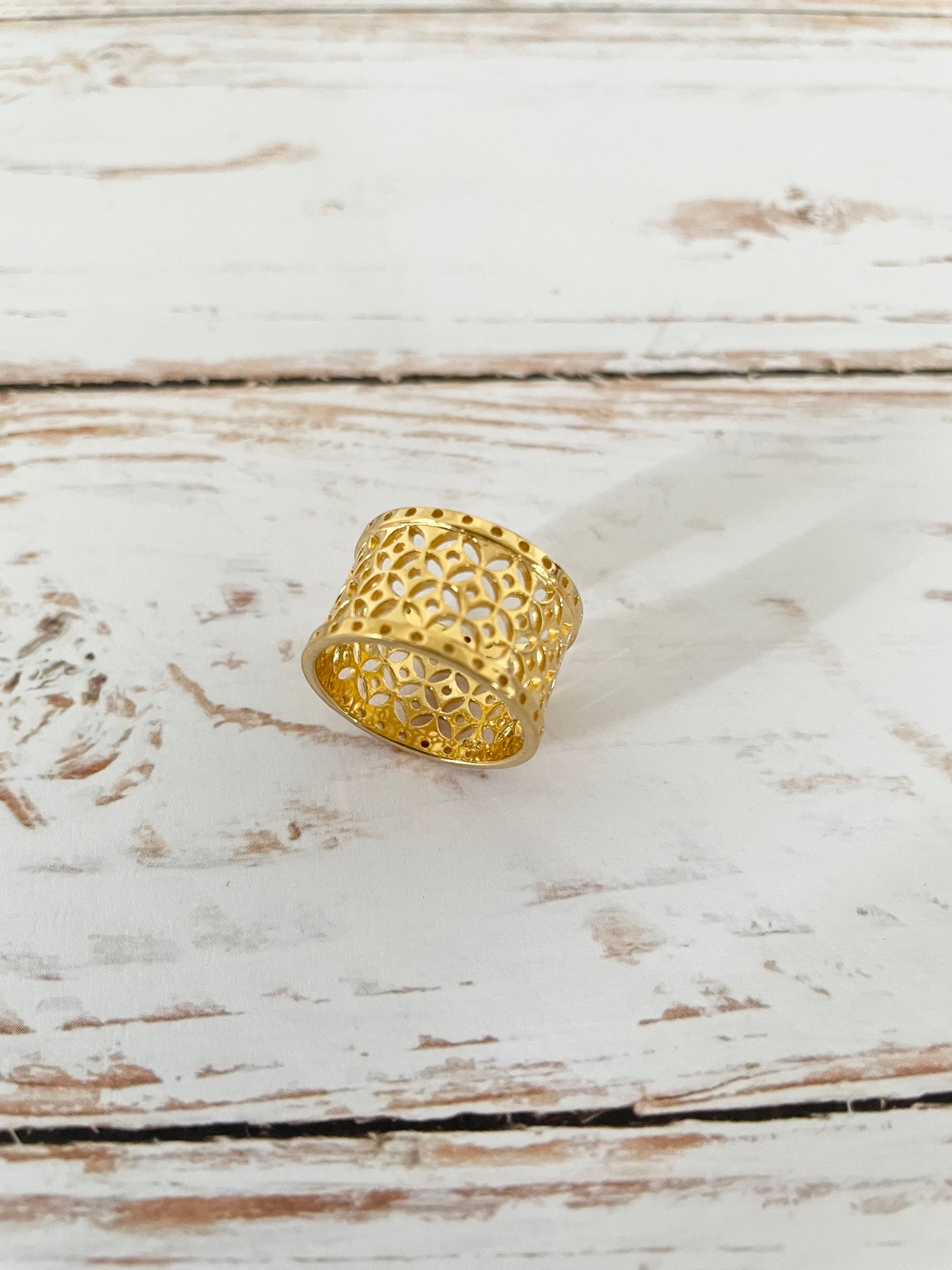 18K Gold Electroplated Bohemia Soul Ring- Size 6