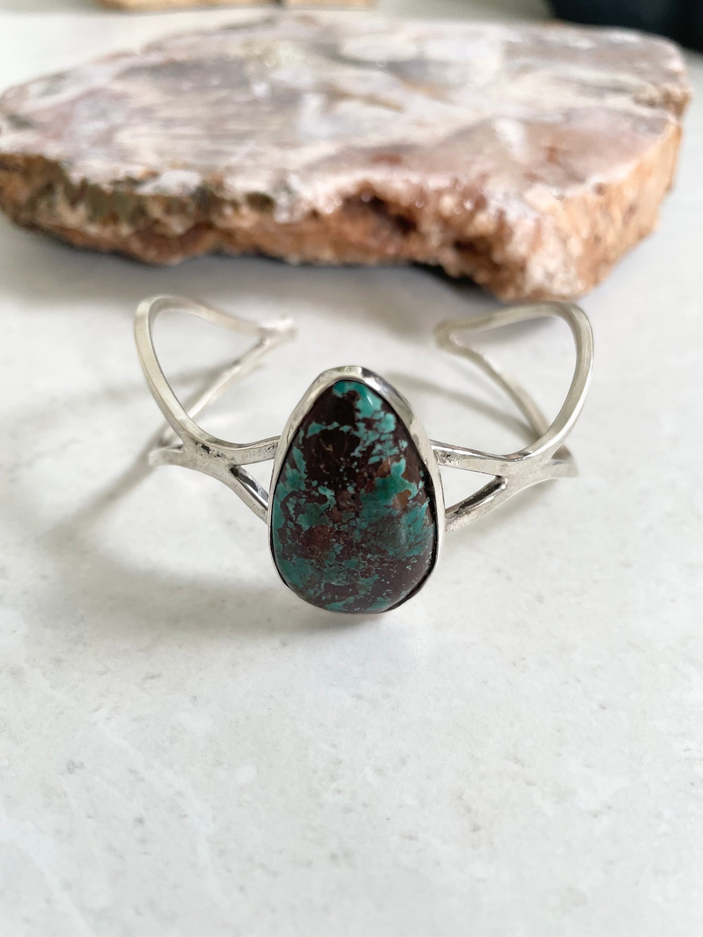 Sweetgrass Studio ~ Spearmint Green Hubei Turquoise Cuff