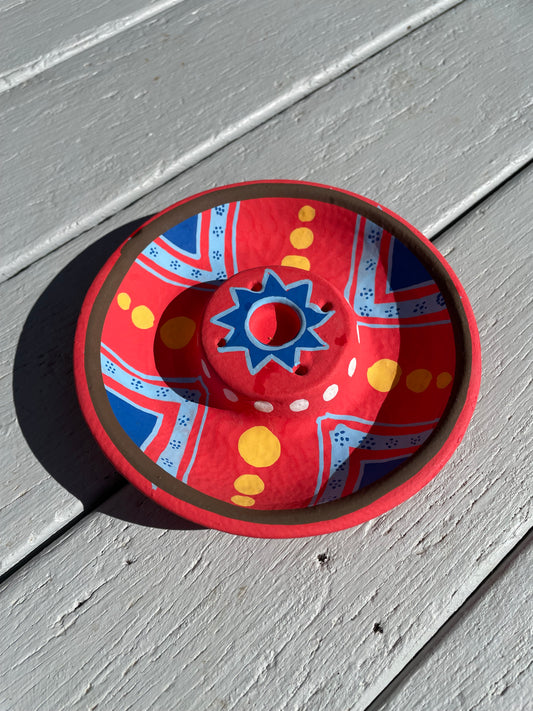 Terracotta Tribal - incense/cone holder