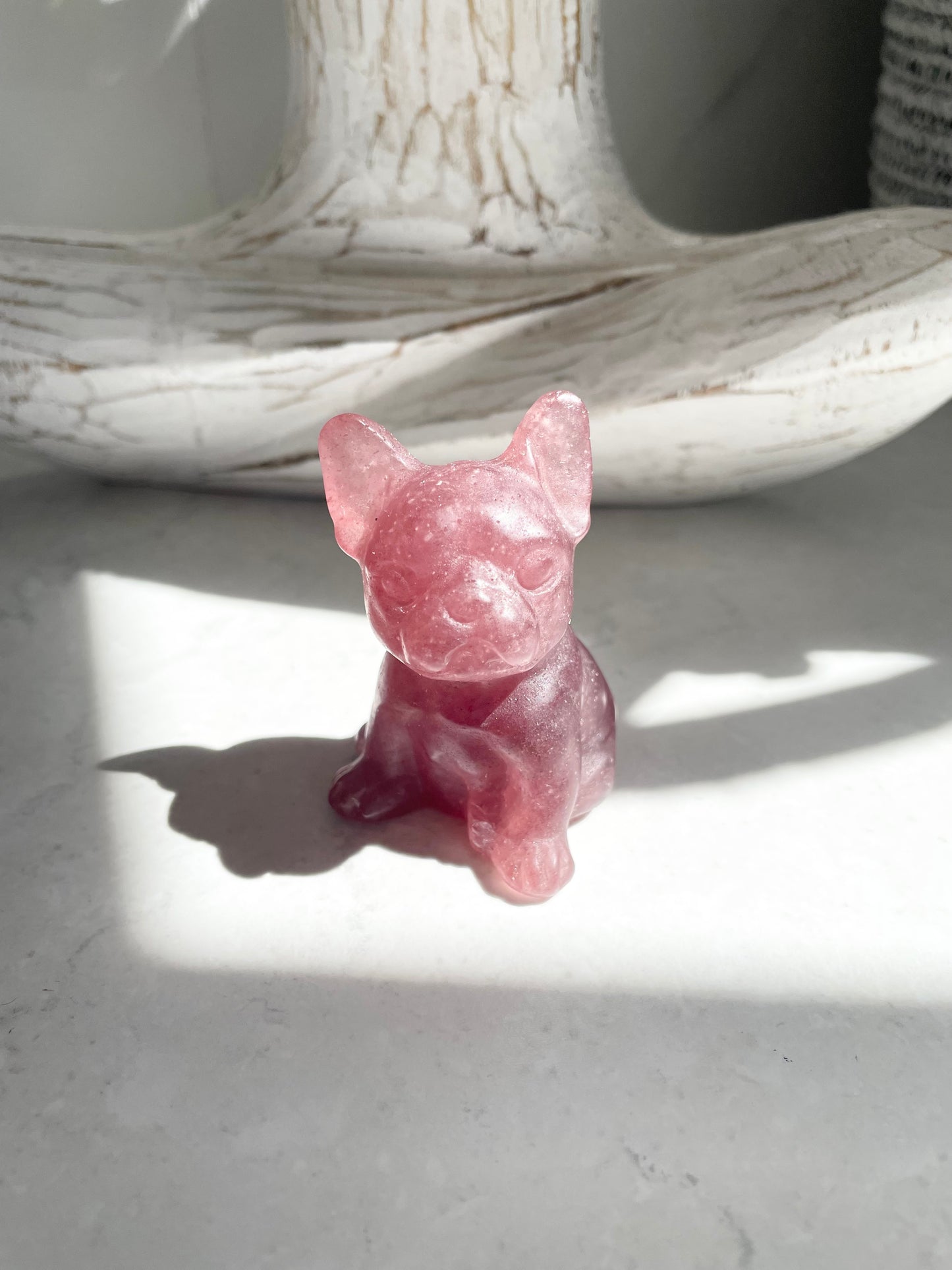 French Bulldog ~ Strawberry Quartz