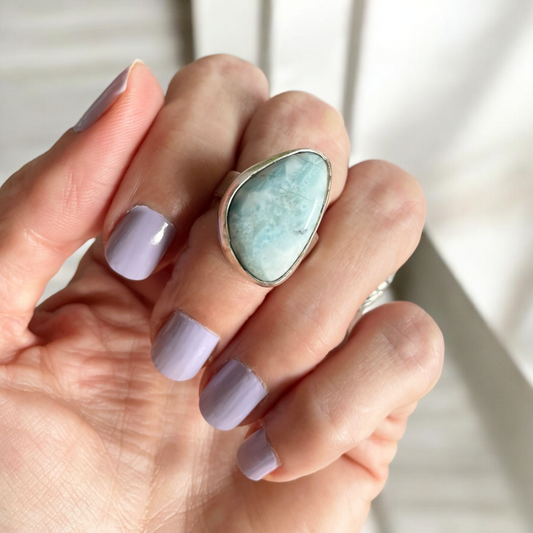 Sweetgrass Studio ~ Larimar Ring size 7