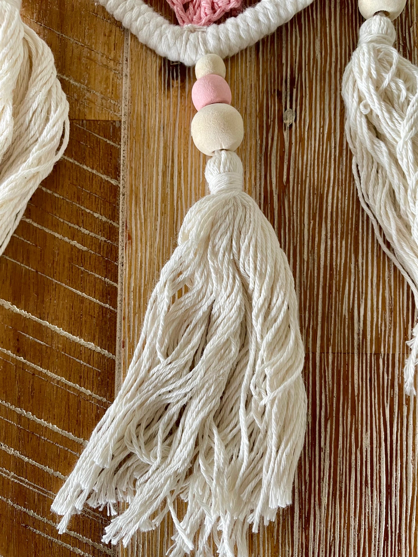 Dream Catcher - Macrame Pink Heart