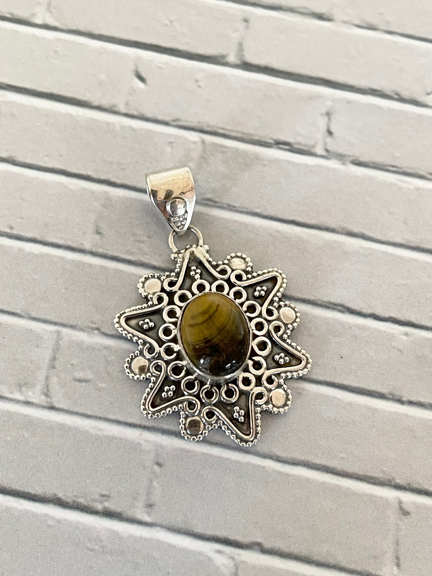 Tigers Eye Star Pendant
