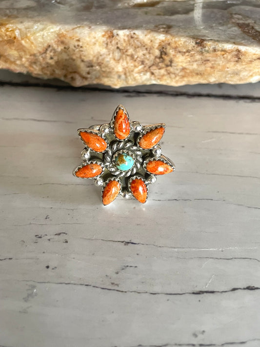 Navajo Kingman Turquoise Adjustable ~ Size 7 - 9.5