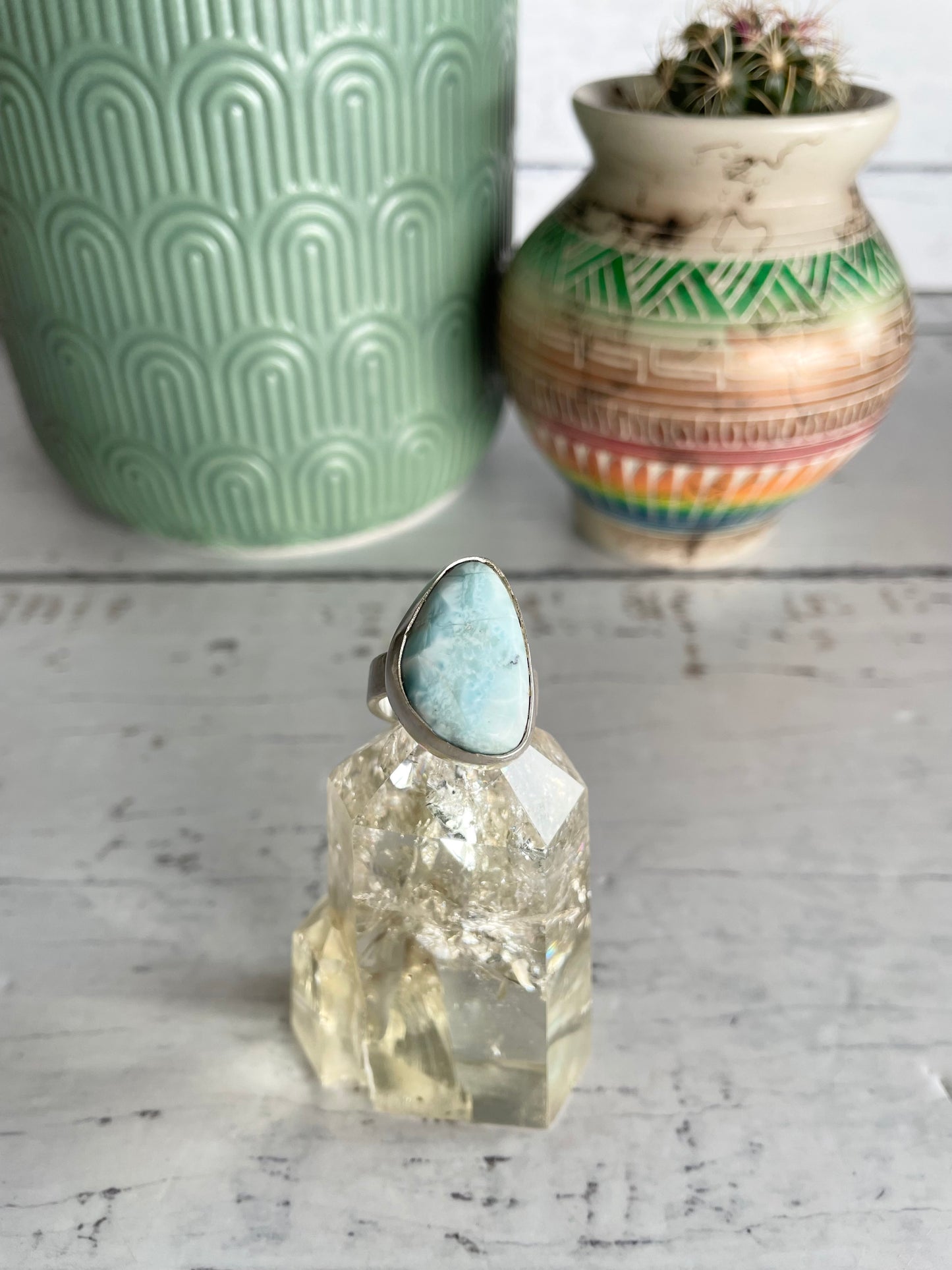 Sweetgrass Studio ~ Larimar Ring size 7