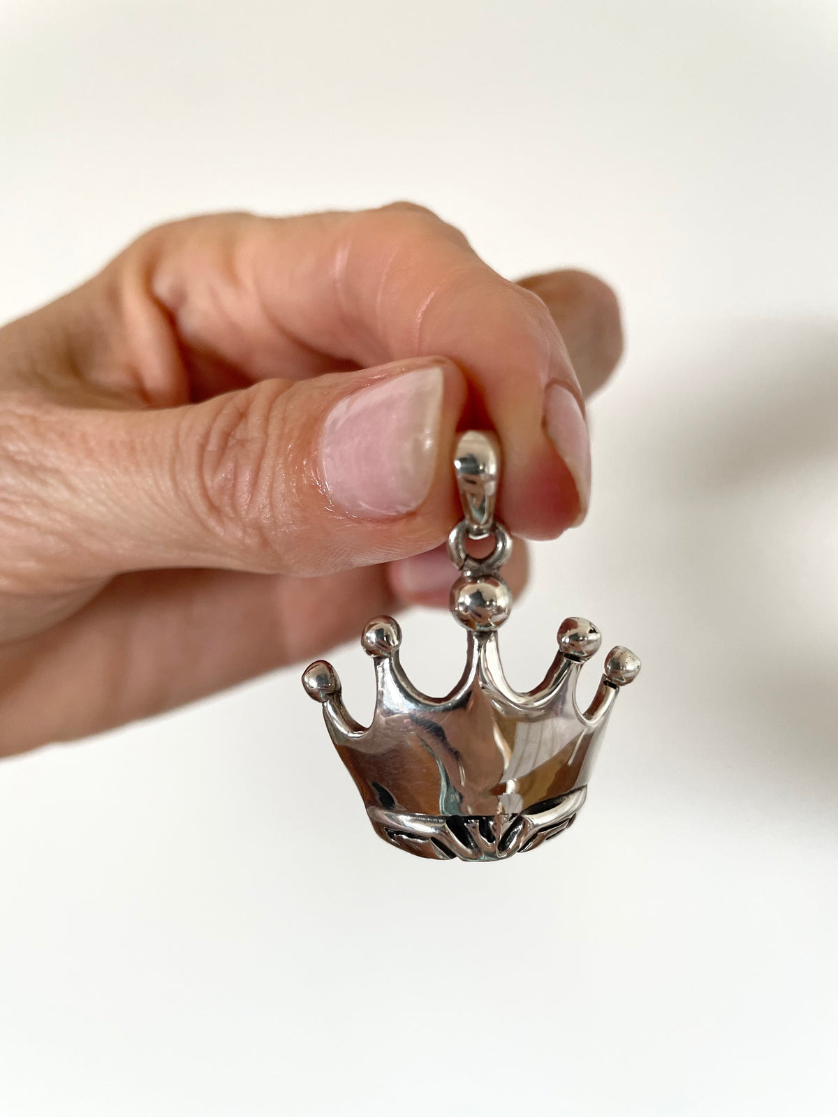 Mexican Sterling Silver Crown Pendant