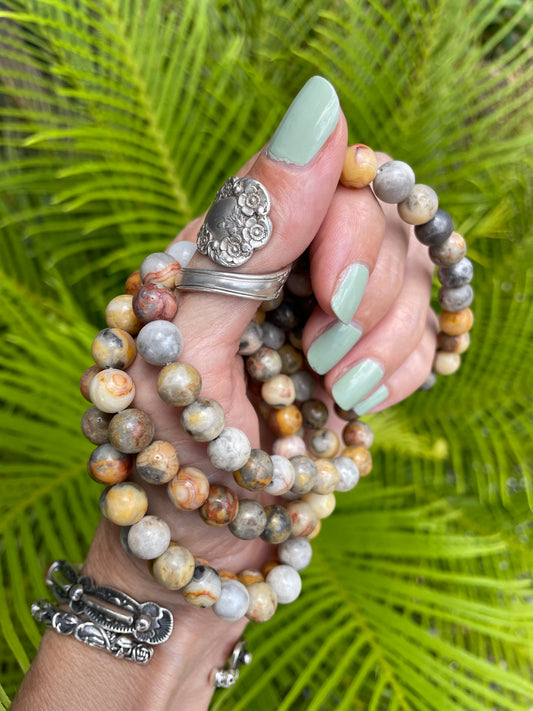 Crazy Lace Agate LIFE ENERGY Healing Bracelet ©️