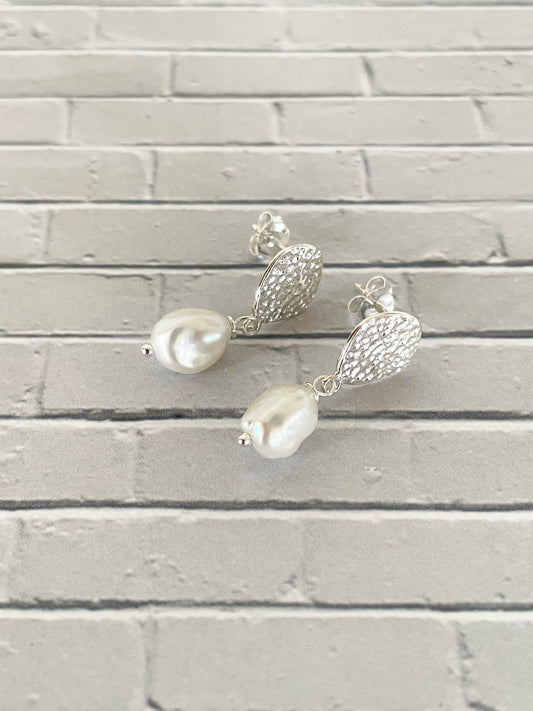 Stud Pearl Dangles