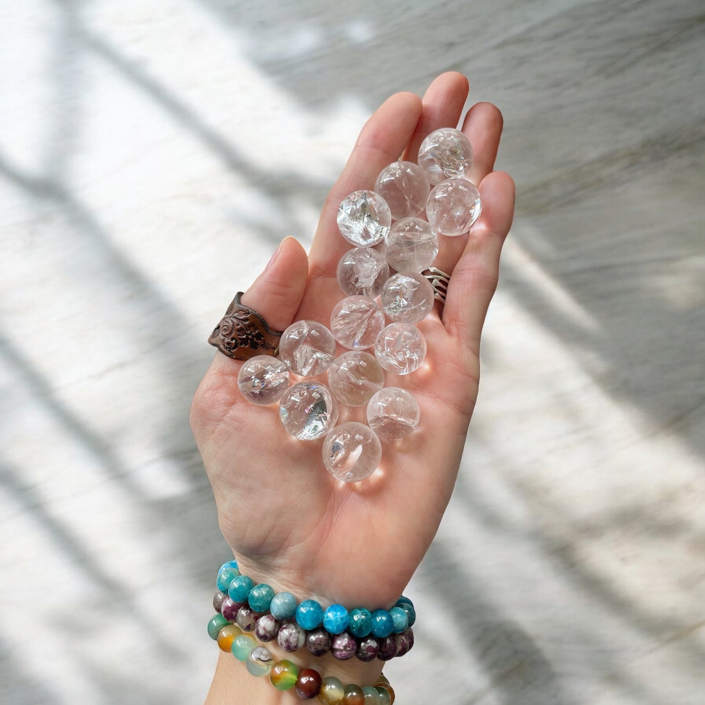 Intuitively Chosen ~ Mini Clear Quartz Sphere/Marble