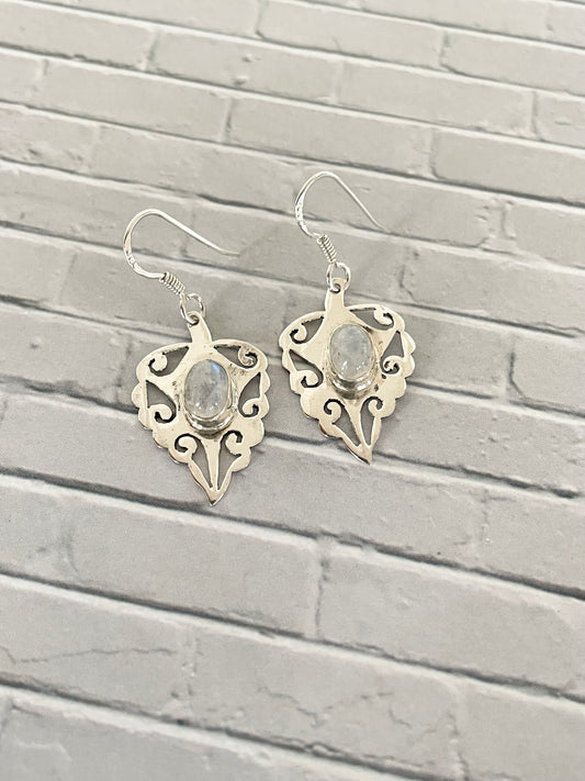 Rainbow Moonstone Dangles