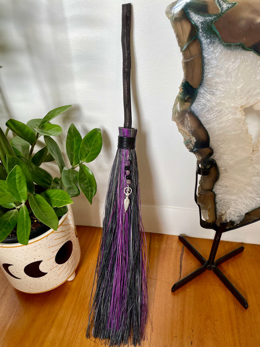 Witches Broom/Besom ~ Amethyst Goddess