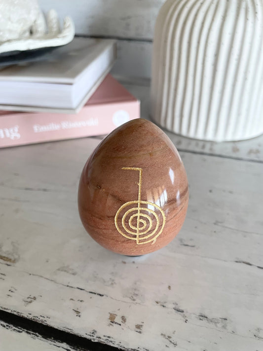 Jasper Reiki Egg with holder