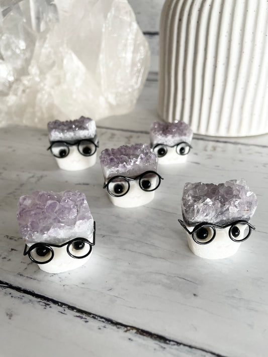 Boggle Eyed Bill Amethyst Cluster Friend
