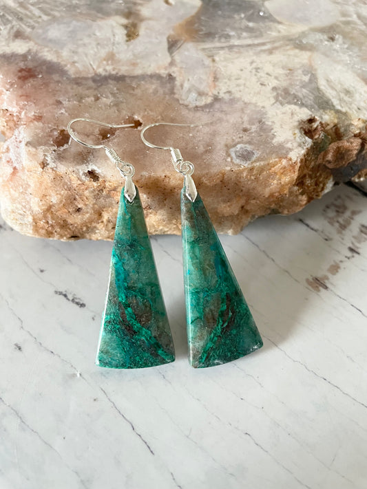 Sweetgrass Studio ~ Chrysocolla Dangles