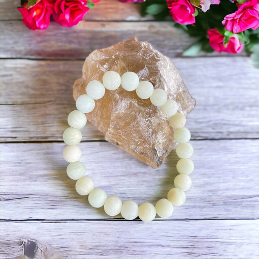 Frosted Mountain Jade Healing Bracelet ~ EARTH ENERGY