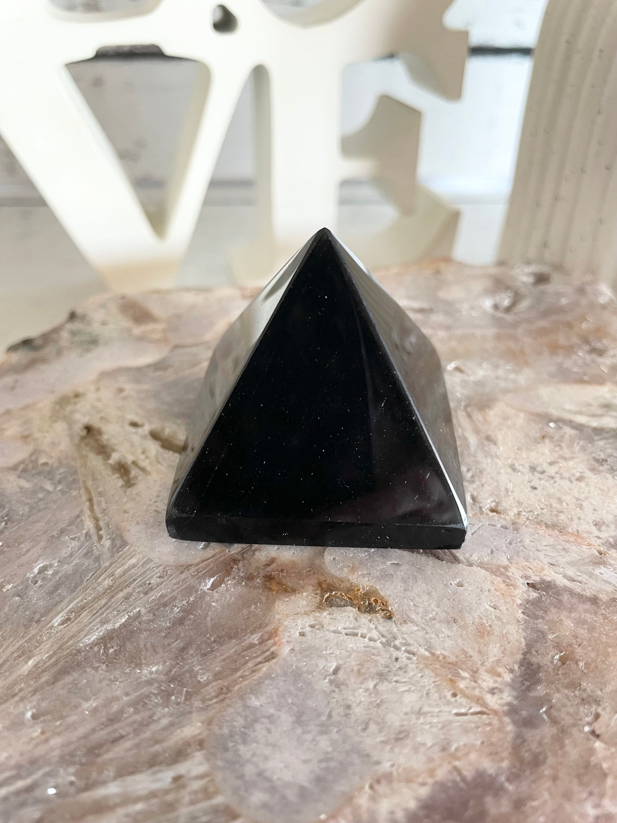 Black Obsidian Pyramid