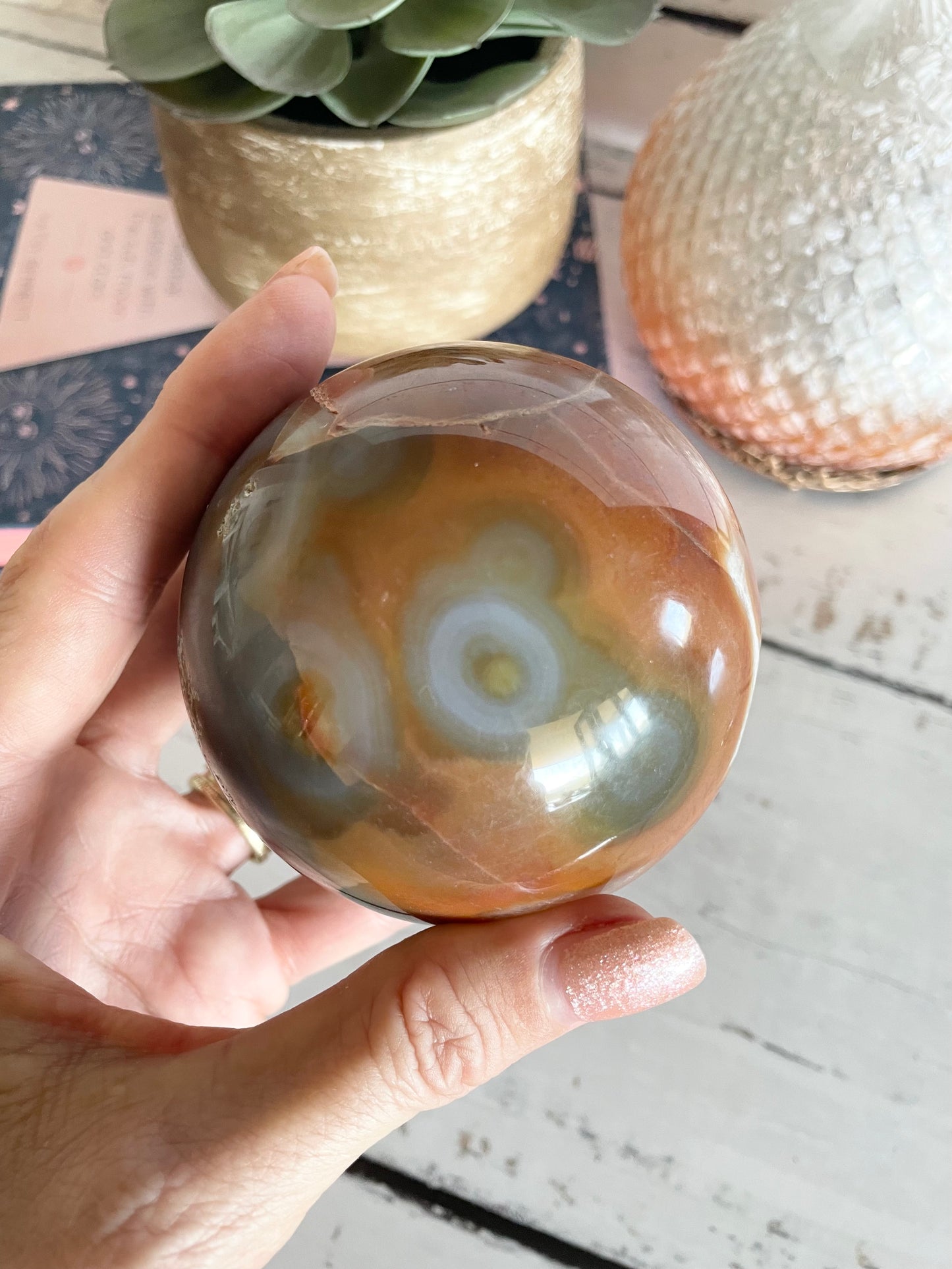 Carnelian Sphere Includes Holder