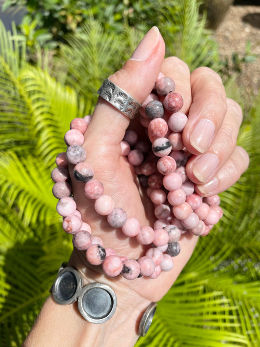 Pink Zebra Jasper Healing Bracelet