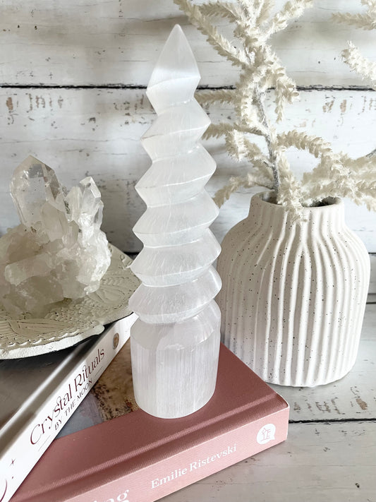 Selenite Spiral Large