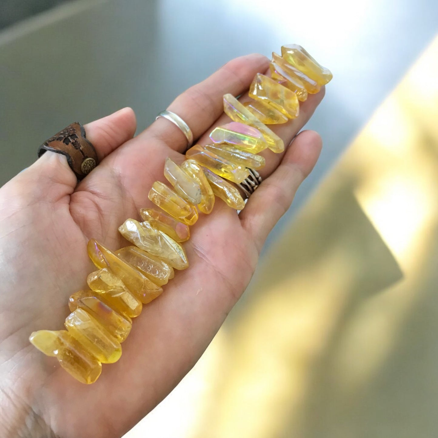 Sunshine Aura Quartz Points ~ 50gms