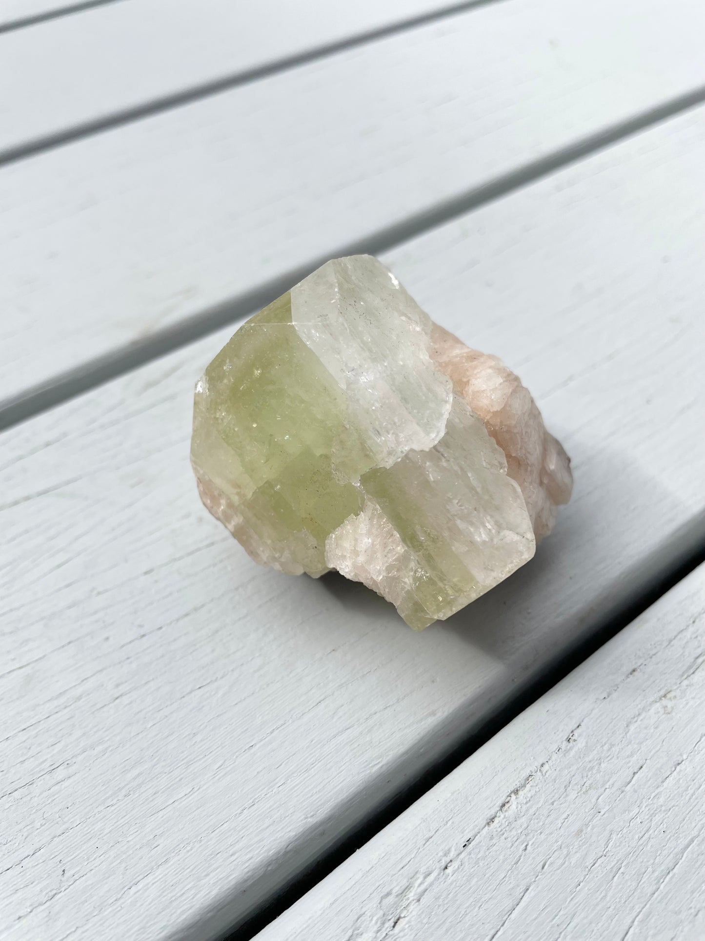 Green Apopyhllite Stilbite Cluster