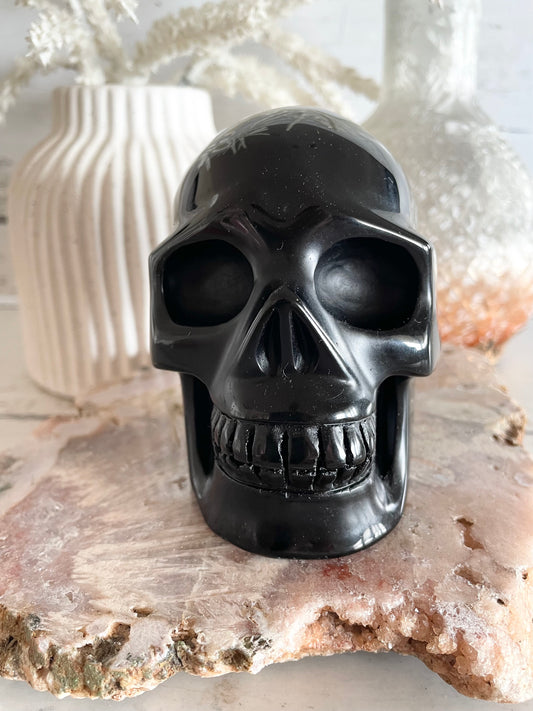 Black Obsidian Skull