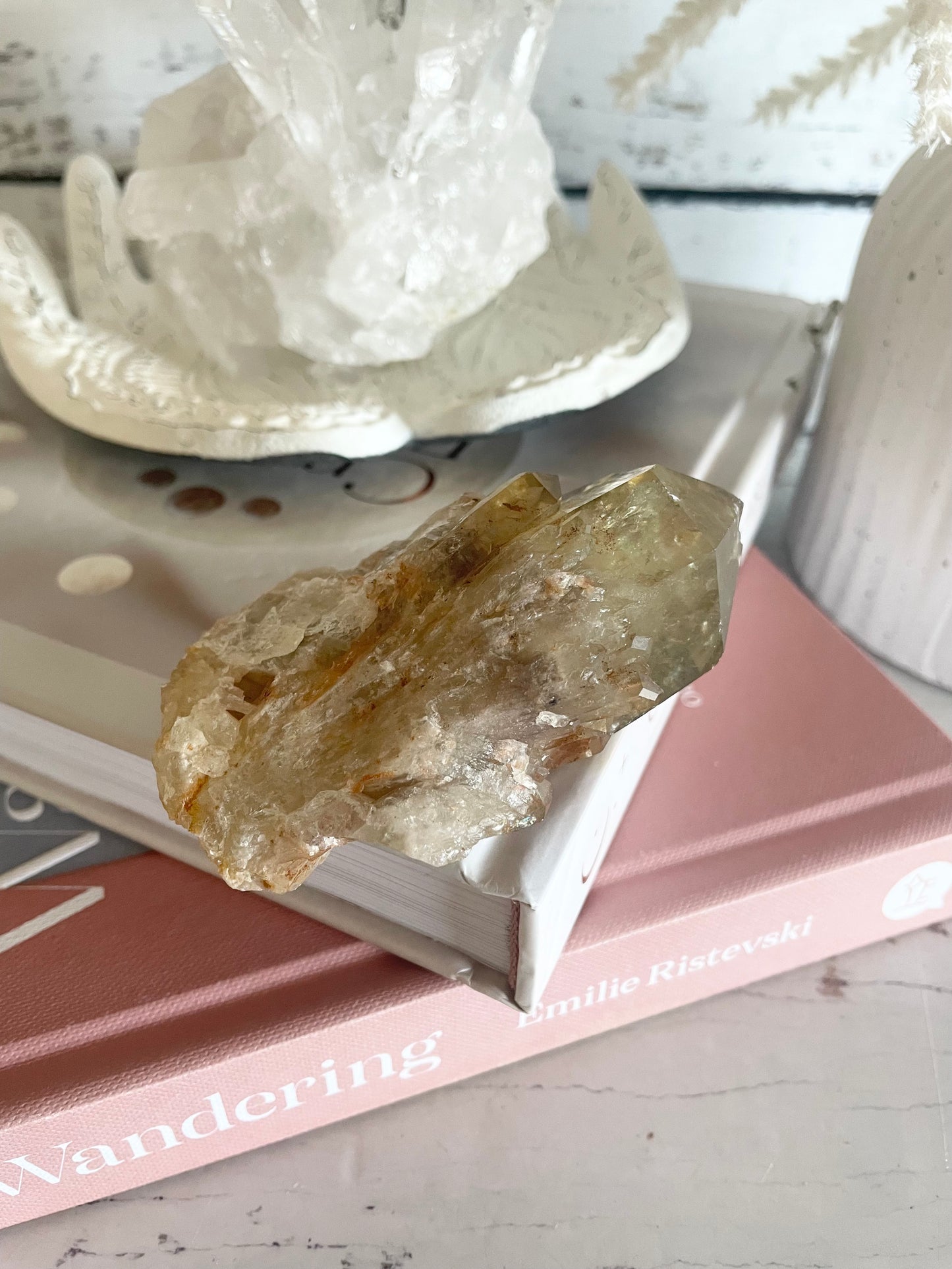 Natural Pineapple Citrine Cluster Point